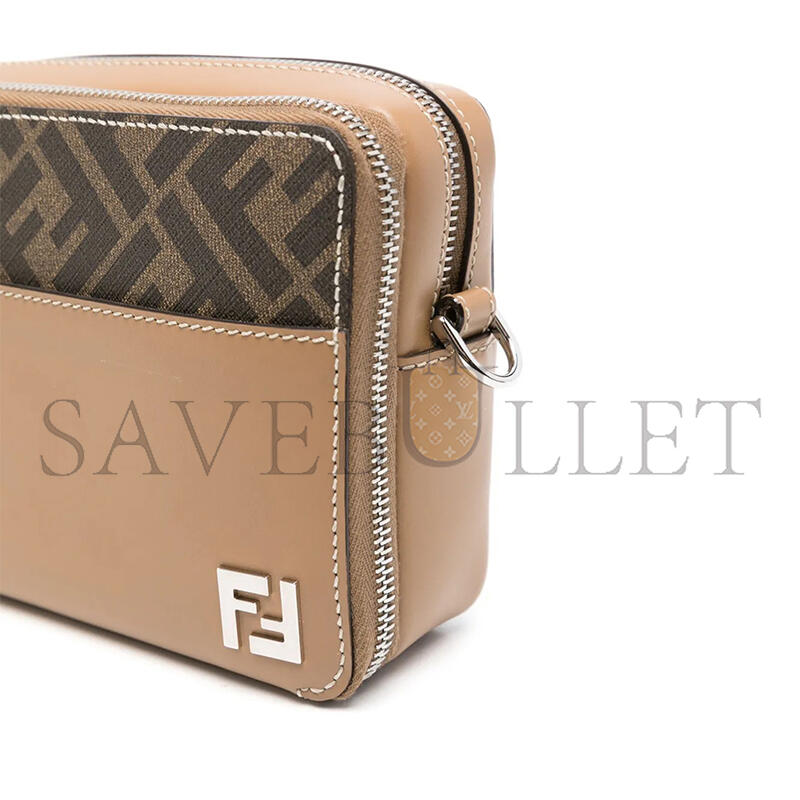 F**di ff organizer camera case beige 7m0357aff2f1hrm (17.5*14*6.5cm)